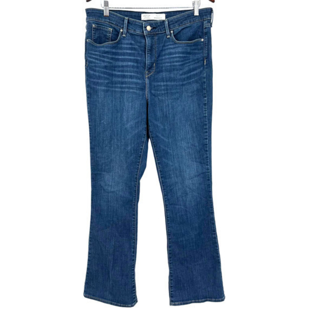 Levi's shaping mid rise bootcut denim blue jeans zip button pockets plus size 16